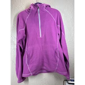 Rab Orbit Hooded Fleece Pullover 1/2 Zip Jacket Raglan Sleeve Womens Size Medium